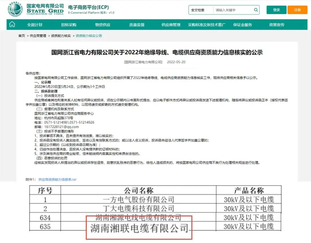 喜訊 | 湘聯(lián)電纜順利通過國家電網(wǎng)“供應(yīng)商資質(zhì)能力”審核！